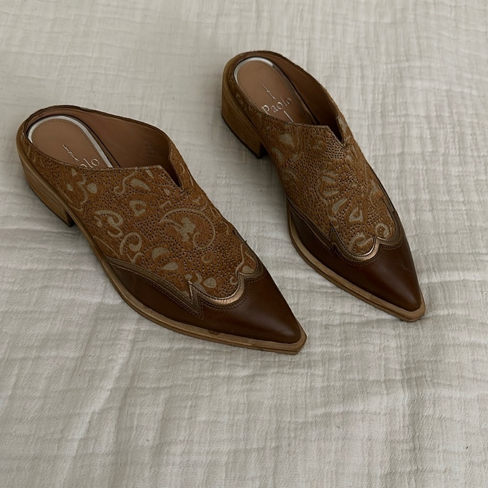 Linea Paolo cowboy mule style boots